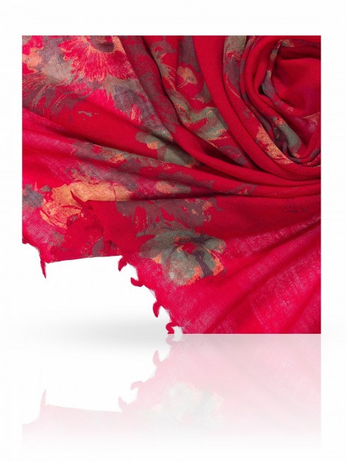 Палантин Женский ZW-BRUSH/RED